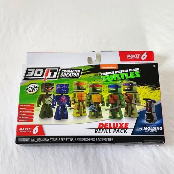 3D Character Creator Teenage Mutant Ninja Turtles Deluxe Refill Pack Novelty Toy - Picture 1 of 7